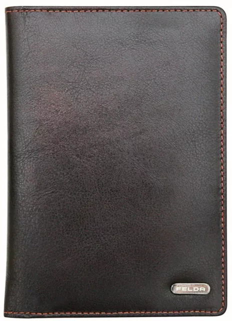 Leather Passport Travel Cover Holder With 7 Credit Card slots Rfid Blocking