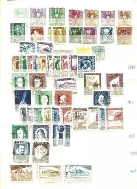 Österreich 1945 - 2014 gest. Sammlung/Bestand im Steckbuch ~2000 Marken