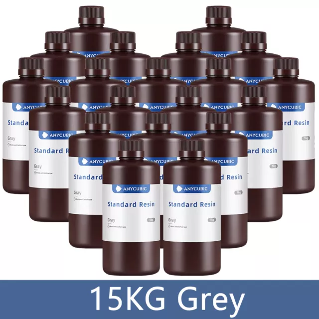 ANYCUBIC 15kg Grey Standard Resin for All LCD SLA 3D Printer Resin 405nm Resin