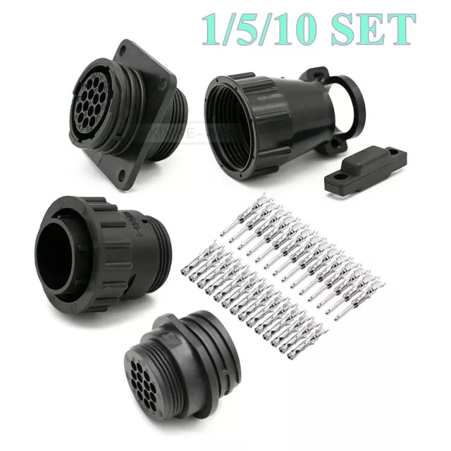14 Pin/Way TE/AMP/TYCO CPC Series Circular Male Female Connector Plug Socket Kit