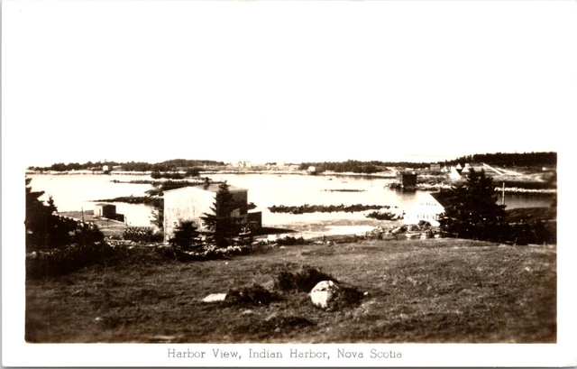 C.1940s RPPC Indian Harbor View Unused Nova Scotia Canada Postcard A219