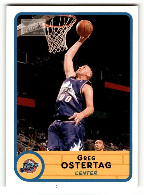 2003 BAZOOKA #152 Greg Ostertag Utah Jazz Basketball Cartes EX/NM ID