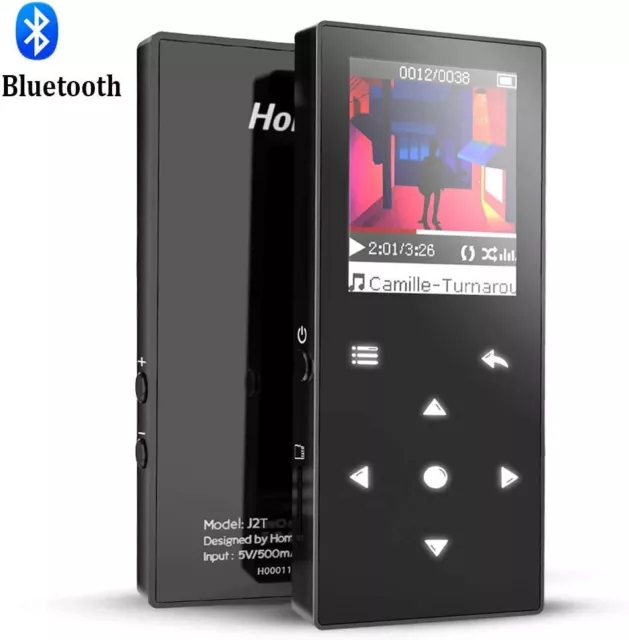 lecteur mp3 bluetooth Bluetooth 4.0 HiFi Baladeur Sport 8Go Hommie J2T Noir NEUF