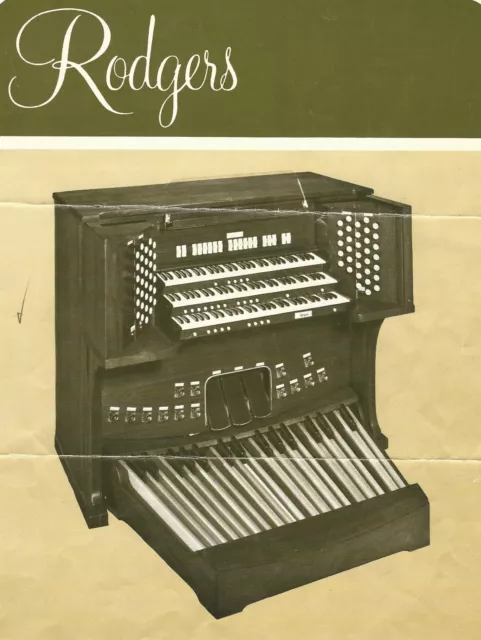 Rodgers 990 Organ Specification Brochure, Owners Manual & Technical Manual on CD