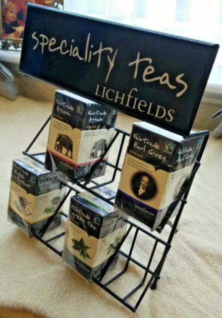 Lichfields Speciality Teas Stand For Packs Of 20 Tea Bags New