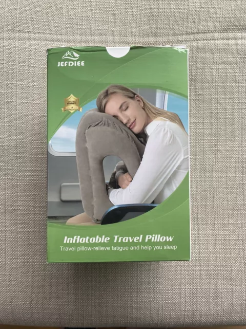 Inflatable Air Travel Pillow Airplane Office Nap Rest Neck Head Chin Cushion