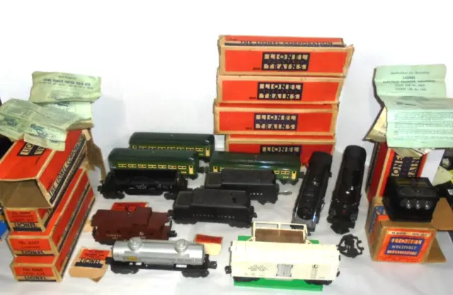 Lionel O Gauge Train Sets Pre And Postwar. 1942 Passenger Set,  1948 Freight Set