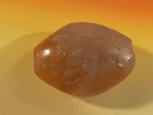Ancient Asia Minor Western Asia Lenticular Pink Chalcedonyagate Bead 18.8-14.5Mm