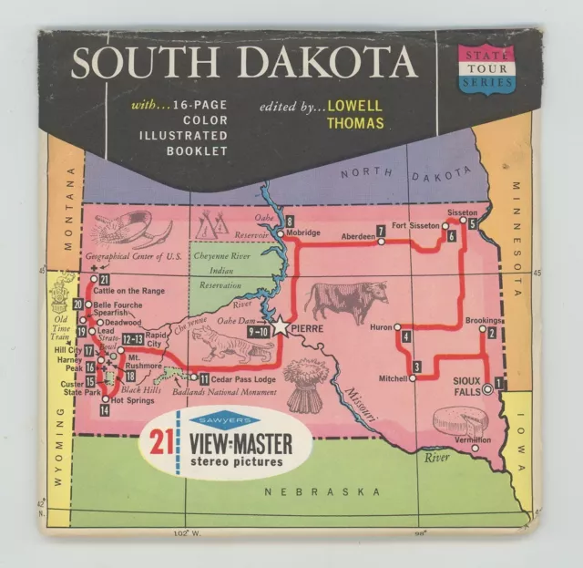 South Dakota 1960's Sawyer's View-Master Packet A-485