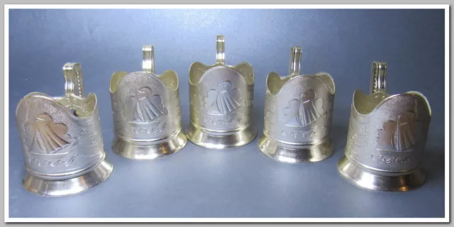 Sputnik Retro Vintage Russian Soviet Podstakannik Tea Glass Cup Holder USSR