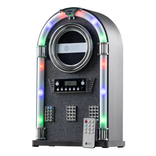 Tabletop Bluetooth CD Player Jukebox With Fm Radio, AUX Input and Remote Control