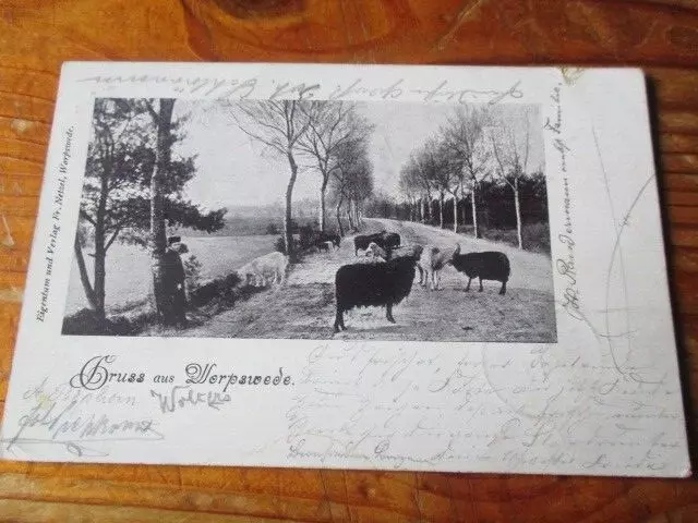 Worpsweede Postkarte Von 1900 Nach Langenweddingen