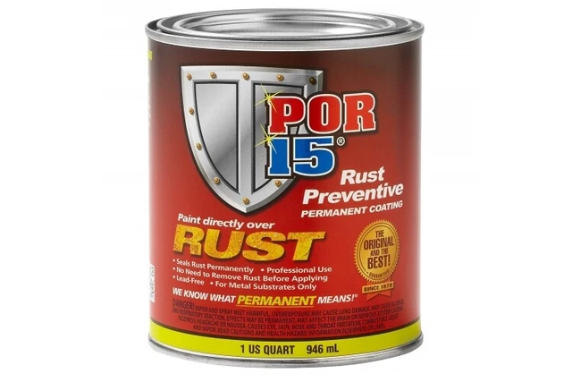 POR-15 45404 Semi Gloss Black Rust Preventive Paint - 1 Quart