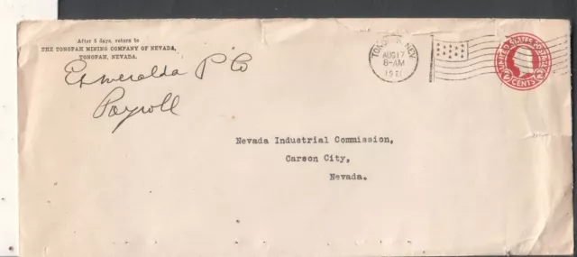 1921 cover The Tonopah Mining Company Of Nevada/Esmeralda Power to Carson City