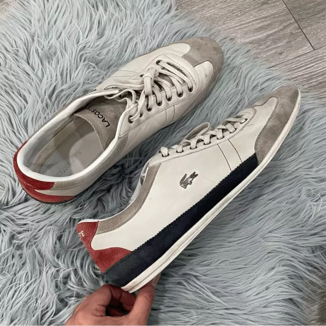 LACOSTE misano 15 lcr sneaker in off white blue red - 13