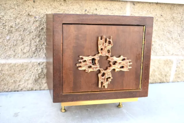 Older Wood Church Tabernacle with Mounting Screws (CU857) chalice co
