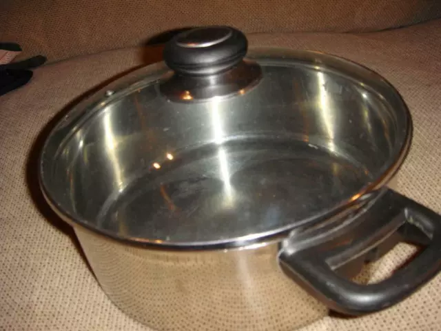 GSW Kochtopf mit Glasdeckel Dampfdüse hitzebeständig 25 cm x 10 cm