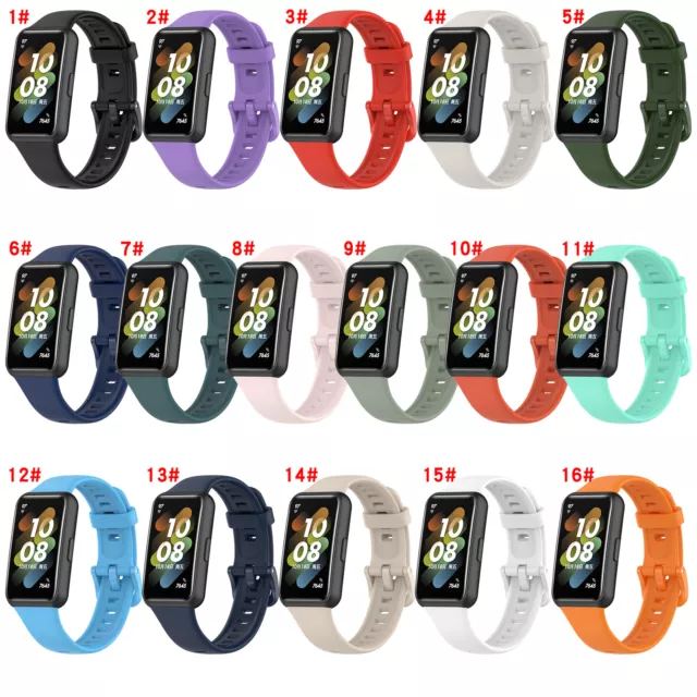 For Huawei Band 7/Honor Band7 Replacement Fitness Silicone Watch Wristband Strap