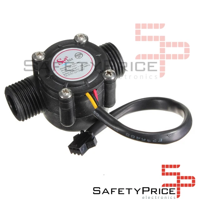 Misuratore di Portata Flusso Acqua Sensore 1-30l/Min YF-S201 G1/2 Arduino Sp