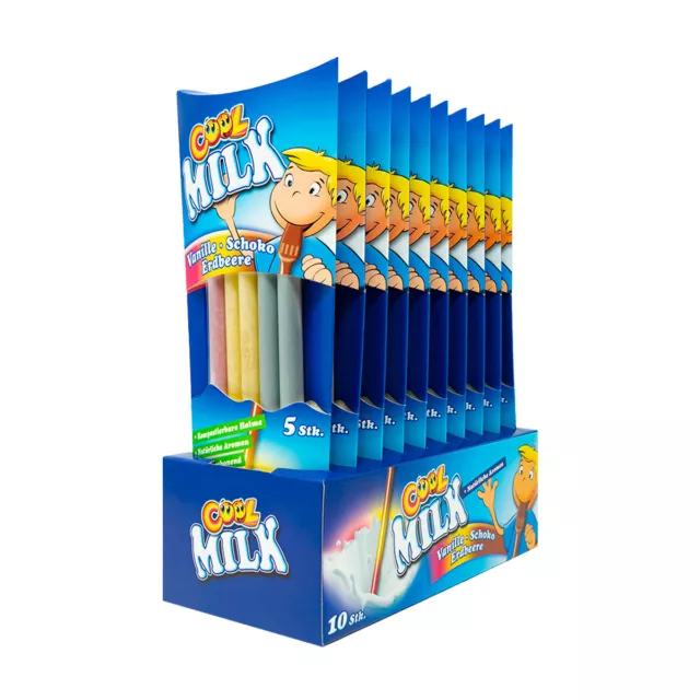 Fresco Milk Cannuccia Vaniglia Cioccolato Fragola 5er 30g 10er Pack