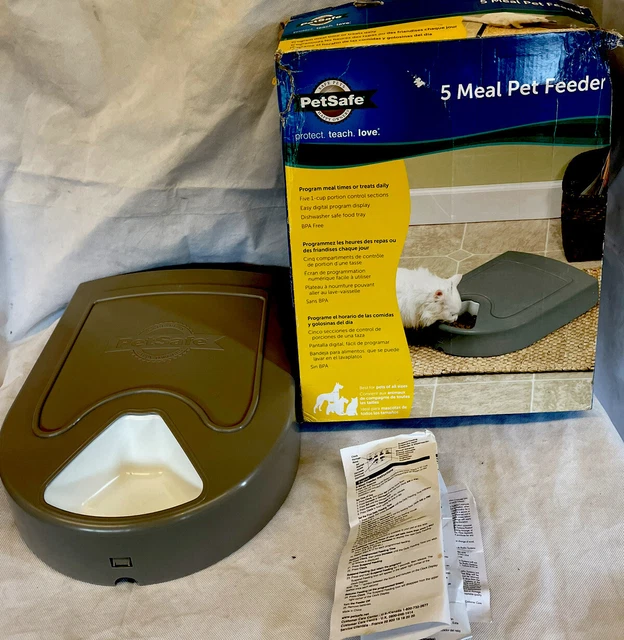 PetSafe Eatwell 5 Mahlzeiten automatischer Tierfutterautomat Hund/Katze 5 Tage Programmierung PFD11-13707
