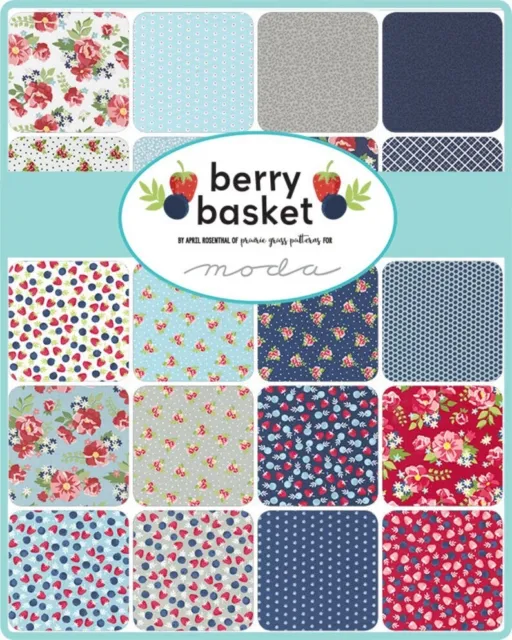 Moda Charm Pack - BERRY BASKET - 100% Patchwork Cotton Fabric