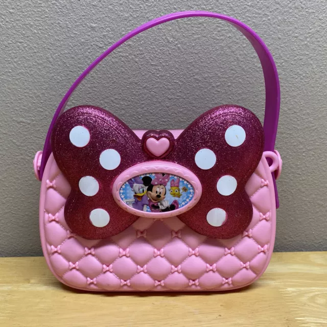 Disney Minnie Mouse Bow-Tique Pink Purse Glitter Bow Just Play