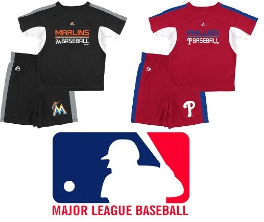 (Bébé bébé tout-petit enfants jeunesse) MLB Majestic Chemise et Short Set tenue