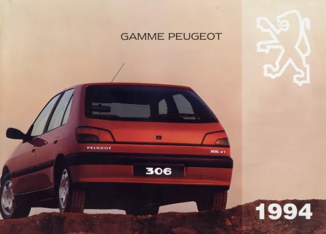 Catalogue prospekt brochure Peugeot gamme tourisme 1994 CH Fr