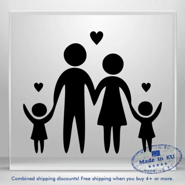 Family In Car Bumper Love Child Funny Wall Art Vinyl Sticker Decal Baby On Board