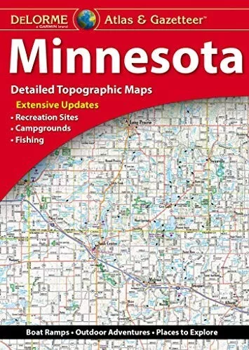 Minnesota State Atlas & Gazetteer, by DeLorme, 2023, 11th Edition NEW