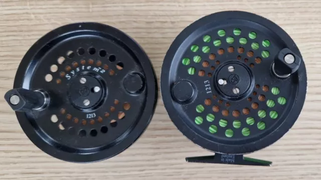 A FINE SYSTEM 2 12/13 Salmon Fly Reel Lined Up And A Spare Spool With  Backing £109.99 - PicClick UK
