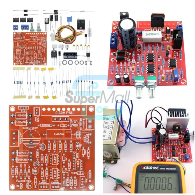 DIY 0-30V 2mA-3A Continuously Adjustable DC Regulated Power Supply Module PCB