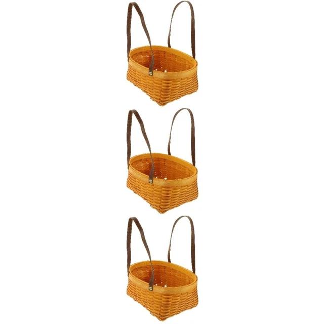 3x cesto frutta tessuto cesto raccolta per picnic