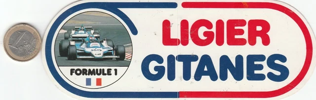 LOT 12 STICKERS VINTAGE TEAM LIGIER F1 GITANES - LAFFITE - ARNOUX - 24H MANS