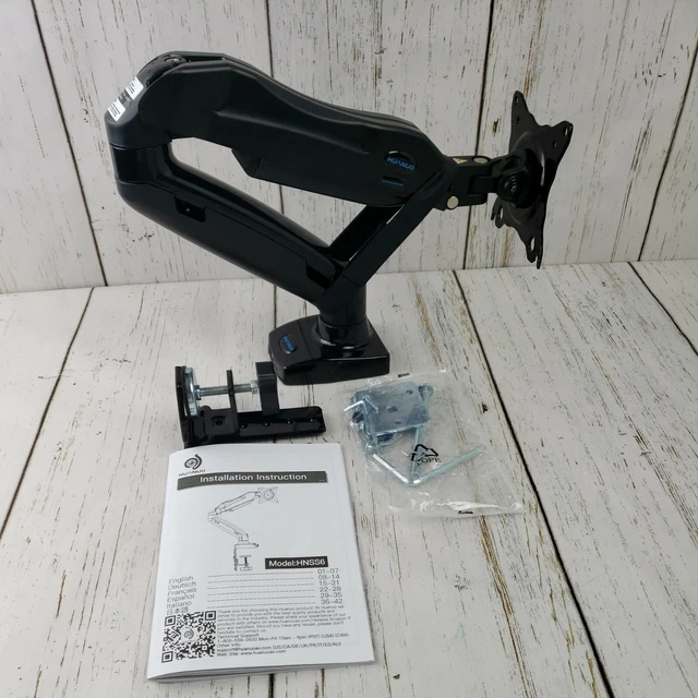 HUANUO FULL MOTION Desk Mount Monitor Stand Model HNSS6 (NEW, Open Box