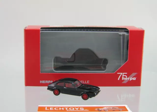 herpa 1:87, Nr. 956550 Ford Capri, schwarz, Sondermodell Messe 75 Jahre Herpa