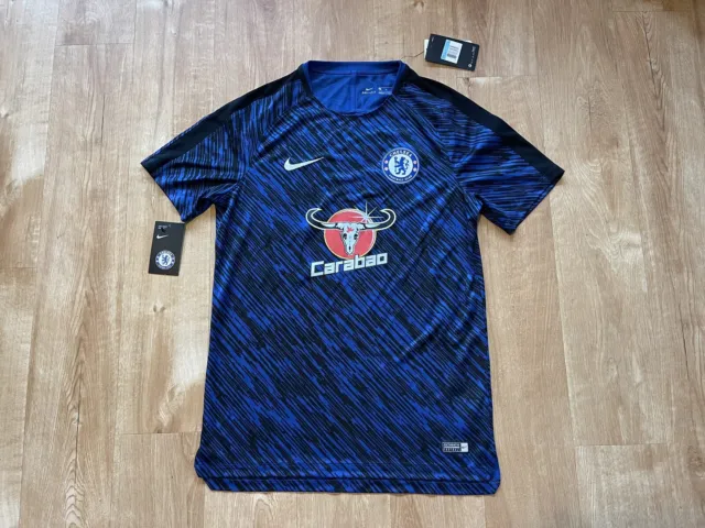 NEW Chelsea FC NIKE DRI-FIT Carabao Blue SOCCER FUTBOL JERSEY Shirt NWT Football