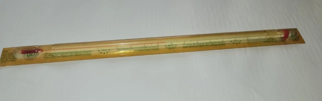 Vtg Made in  UK Fisherbrand 76mm Laboratory  Immersion Thermometer, 0 -20 F