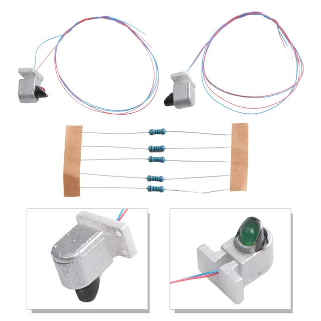 segolike 10 Pcs Lampe de Modèle de Train Ferroviaire Lampes de Poteau Modèle de Chemin de Fer Jardin Rue vers le Haut