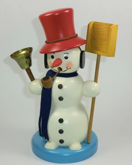 Räuchermännchen - Schneemann mit Glocke und Schaufel, ca. 25 cm hoch - Z172/R