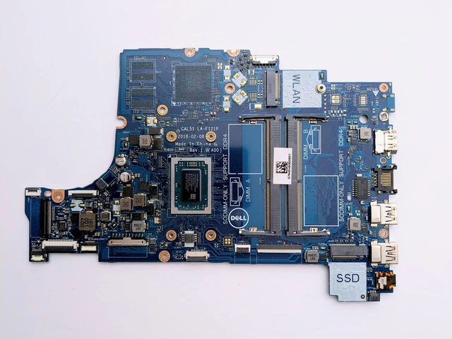 Genuine Dell Inspiron 15 3585 Amd Ryzen 3 2200U Cpu Laptop Motherboard 525Hd