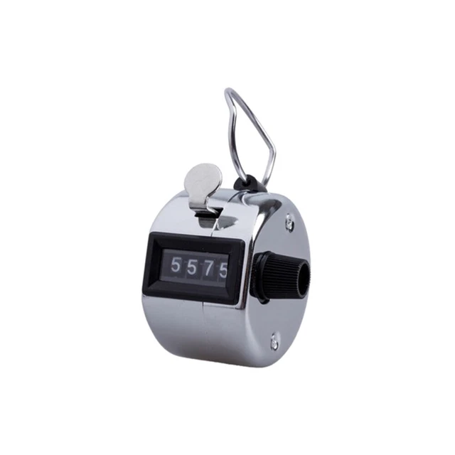 Contatore Manuale A 4 Cifre Rosa - Tally Counter Con Anello Per Pollice, 0-9999, Conteggio Persone E Traffico