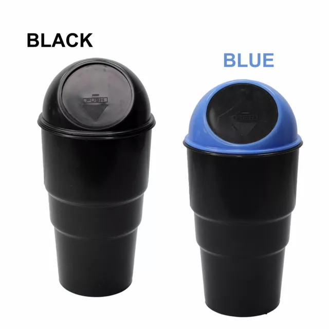 Plastic Car Cup Holder Mini Trash Can Rubbish Bin Portable Travel Bin 2PK