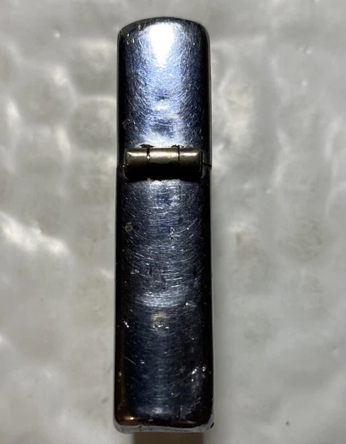 Vintage Late 1940s 3 Barrel Hinge Brushed Chrome Zippo Lighter - Amazing!