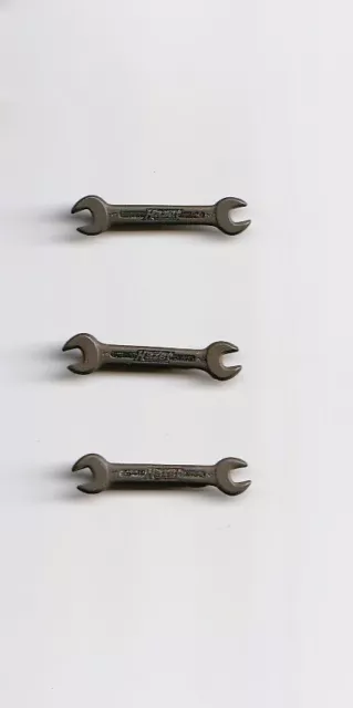 3 alte hohlmetall Broschenadeln von HAZET Steckschlüsseln