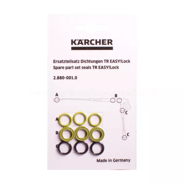 Genuine HD HDS EasyLock Karcher Pressure Washer Lance Hose O-Ring Set 28800010