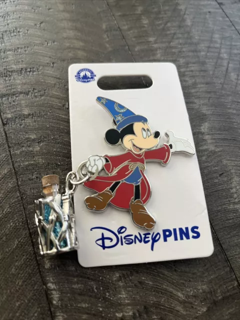 Disney Parks Mickey Sorcerer Fantasia with Fairy dust Jar Pin