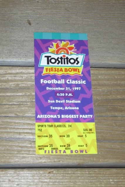 1997 Fiesta Bowl - Kansas State Wildcats Vs Syracuse Orangemen - Full Ticket