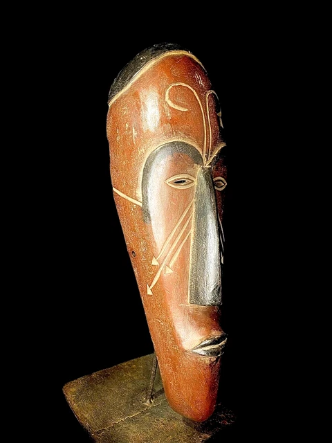 Masks Fang Antiques Wall Hanging Primitive Art Collectibles Wood Masks  -5918